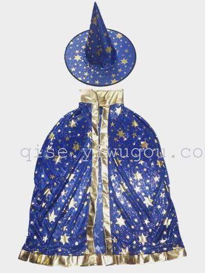 万圣节披风服装图纸儿童五角星魔术师v披风儿童catia打开pdf斗篷图片