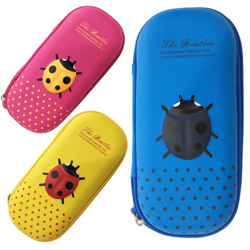 eva beetle large capacity hard shell must answer stationery box stationery pack student pencil case fashion pencil case