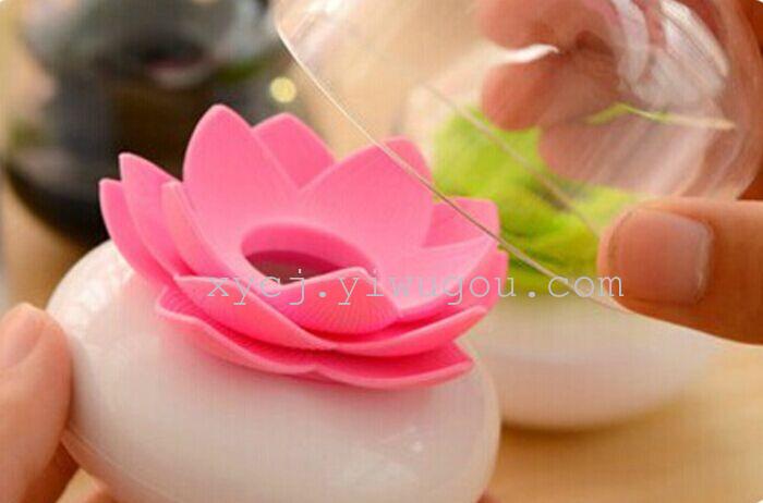 Lotus cotton swab can, beautiful and creative lotus toothpick box, cotton swab can, South Korea pic 2