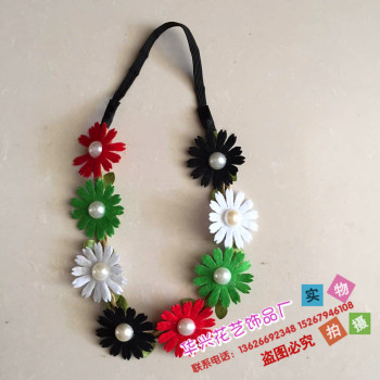 科威特 阿联酋国旗色(红色绿色白色黑色)菊花花