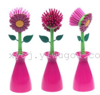 New creative sunflower cleaning brush, bathroom and kitchen supplies, factory direct sales of small tools pic 1
