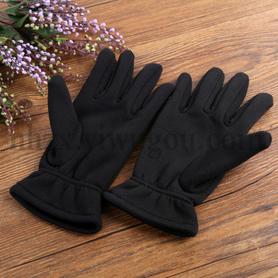 Winter thickening with velvet gloves parade black gloves police etiquette dancing gloves
