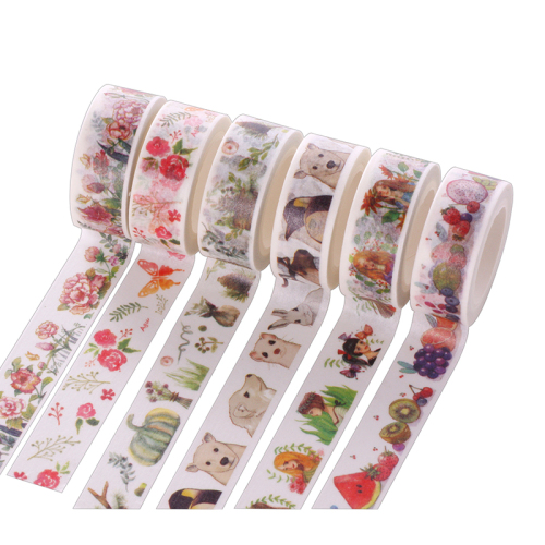 factory direct sales japanese and paper tape full roll diy decorative hand tear seamless color and paper tape 7 m