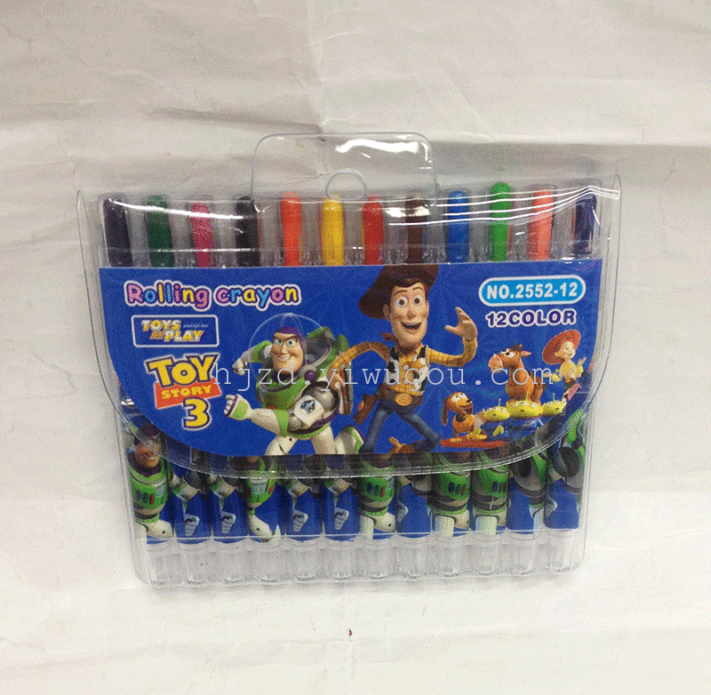 pikachu 12-color rotating crayon art supplies color pen oil painting stick