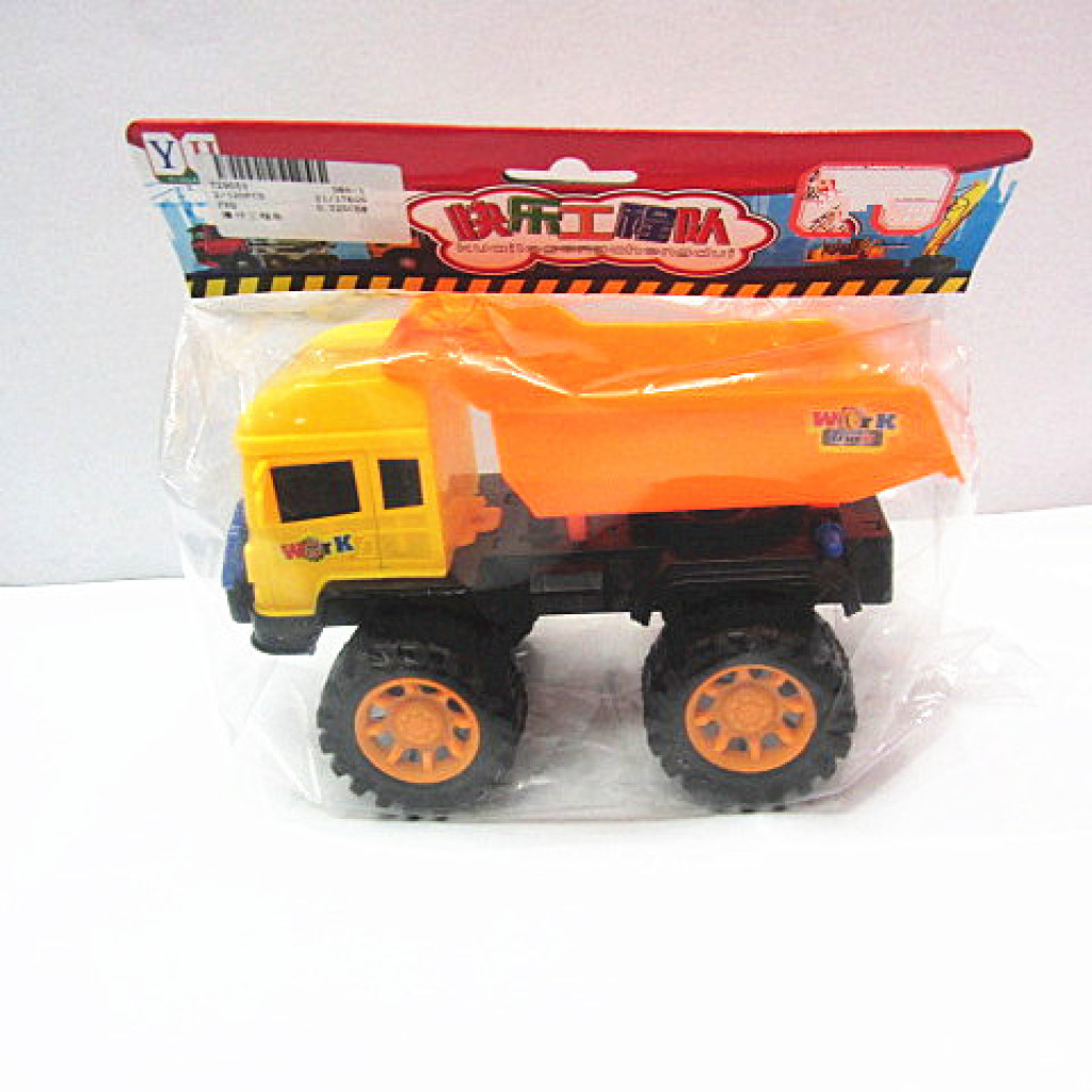 儿童益智玩具批发惯性工程车翻斗车泥头车20cm