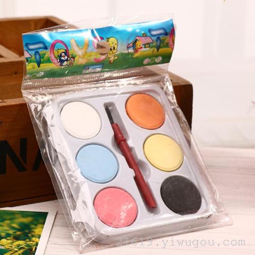 Factory Direct Sales 6 Colors Solid Gouache Watercolor 2.1cm Blister Foreign Trade Children