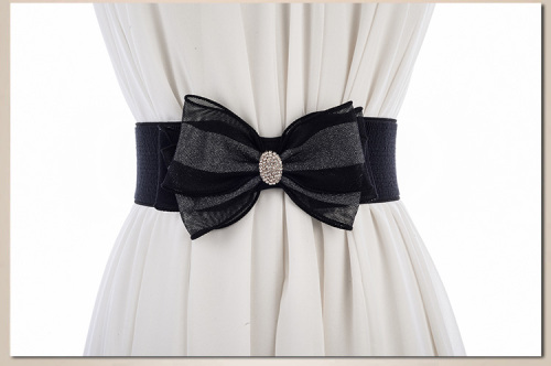 bowknot elastic belt women‘s fashion belt factory direct spot supply waist seal