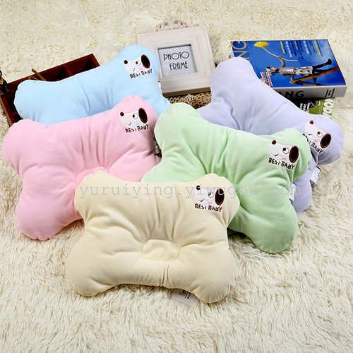 new baby doll cotton baby pillow cartoon shaping pillow anti-deviation head children pillow export