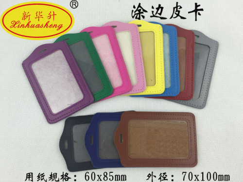 chest card anti-pickup leather card holder id card with certificate set factory card