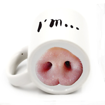 创意猪鼻子陶瓷杯搞怪整蛊水杯搞笑子杯马克杯