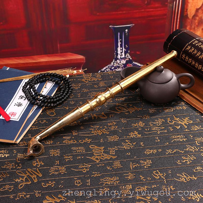 鑫玉堂 携式过滤型全铜三接长烟斗 高级循环 厂家现货