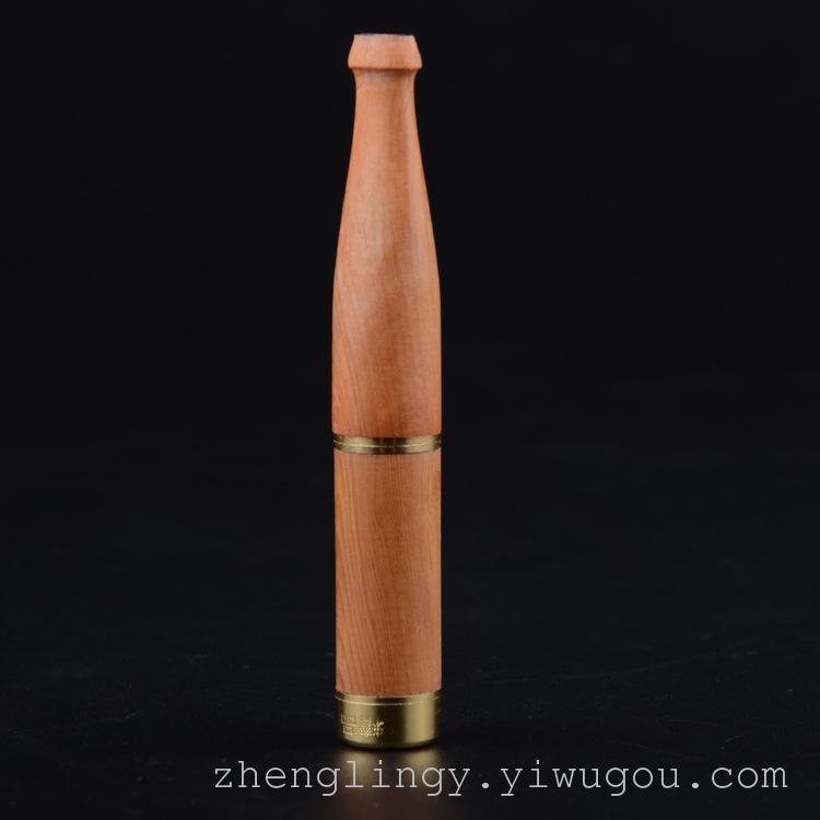 厂家批发 天然红豆杉实木烟嘴 黑檀刻花过滤烟嘴 实木过滤烟嘴