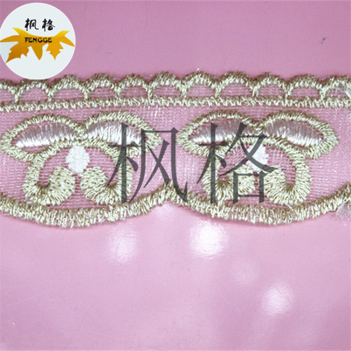 factory direct sales water-soluble embroidery lace single side small edge baby clothes skirt clothing accessories