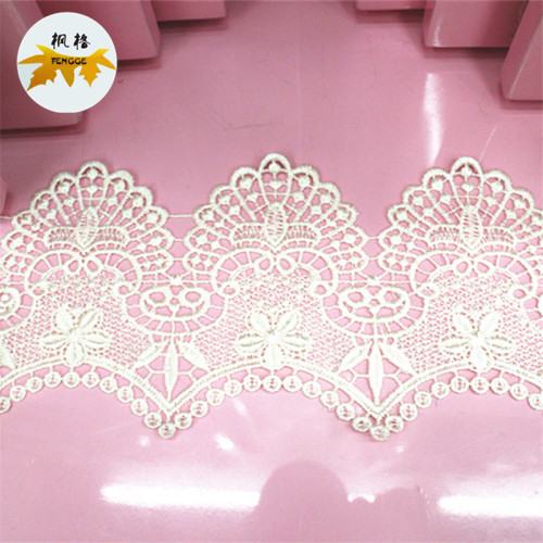 Factory Direct Sales Water-Soluble Embroidery Lace Unilateral Polyester Sofa Cloth Lace