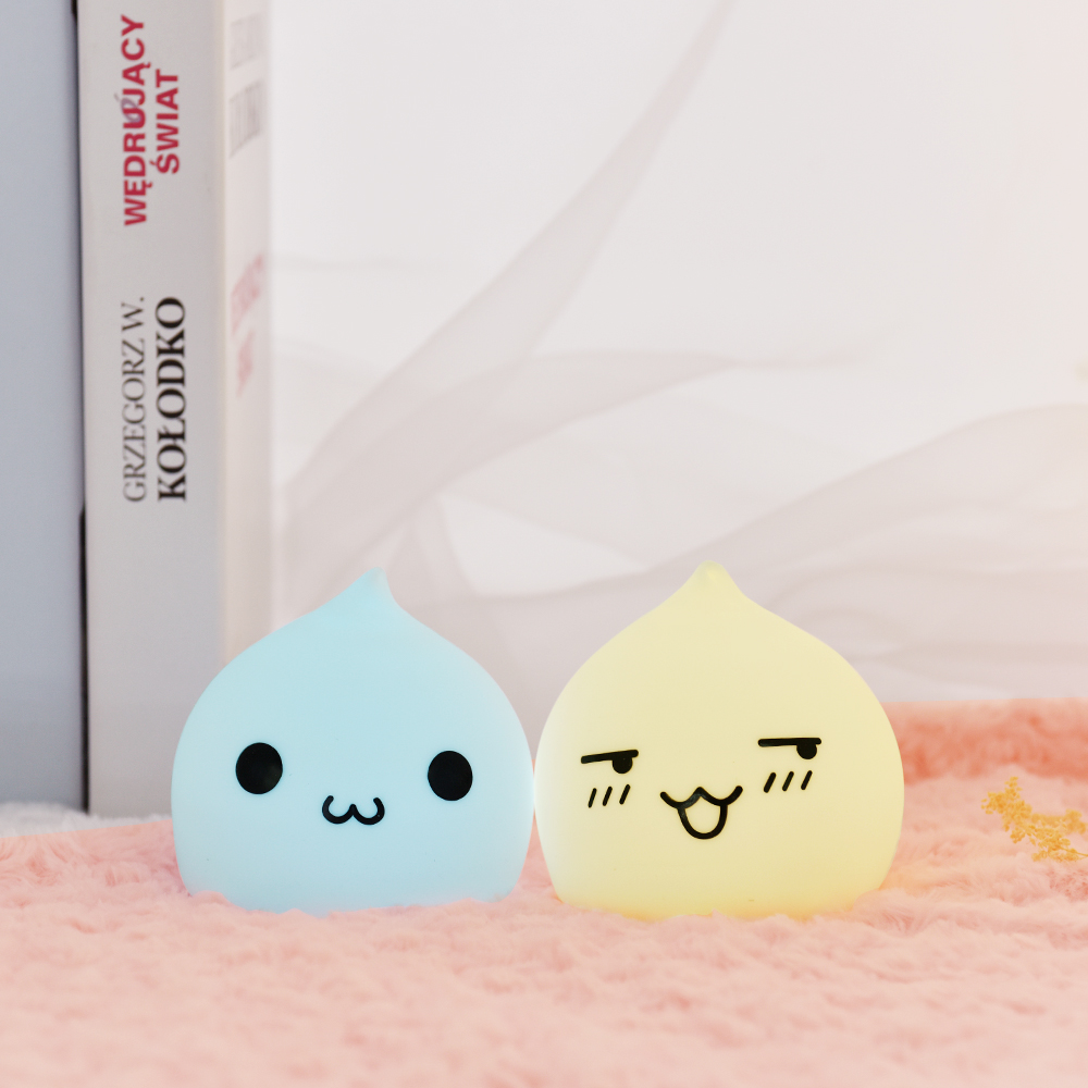 迷你硅胶水滴灯 七彩变色小夜灯 圣诞节礼物定制