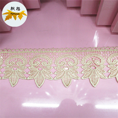 Factory Direct Sales Water-Soluble Embroidery Lace Unilateral Tablecloth Headdress Clothing Polyester Lace