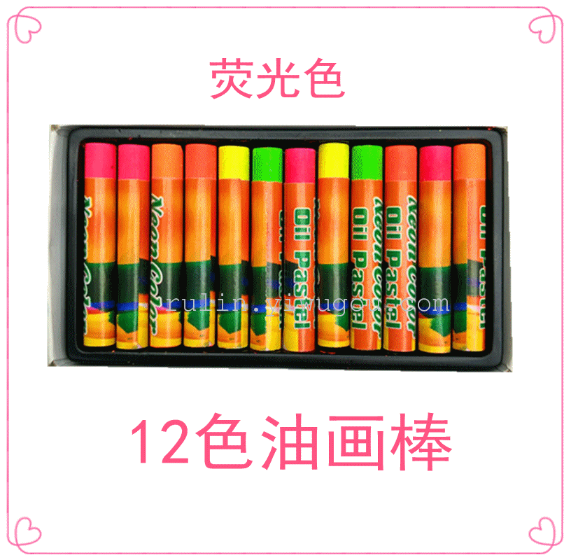 Cylinder fluorescent painting children DIY oil painting stick