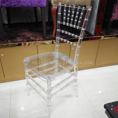 yiwu foreign trade acrylic bamboo chair transparent bamboo chair crystal chair outdoor wedding