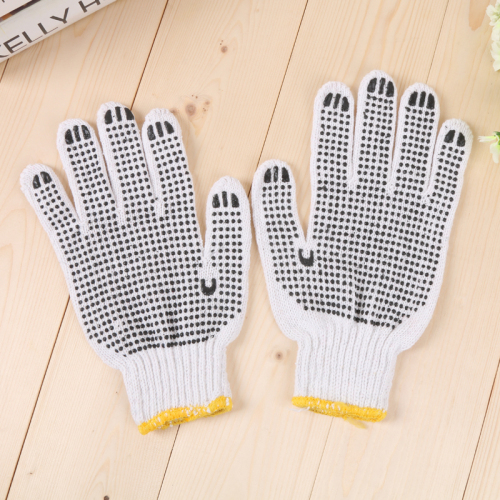 Labor Protection Gloves Wholesale Free Shipping Labor Work Thickened Cotton Yarn Glove Non-Slip Gloves