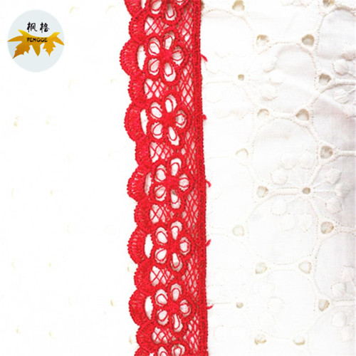 Factory Direct Sales Water-Soluble Embroidery Lace Unilateral Flower Oversleeve Umbrella Polyester Lace