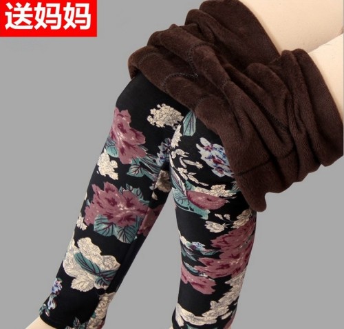 Large Size Non-Inverted Velvet Cotton-Padded Trousers Fashion Outerwear Velvet Padded Leggings Autumn and Winter Mom Pants