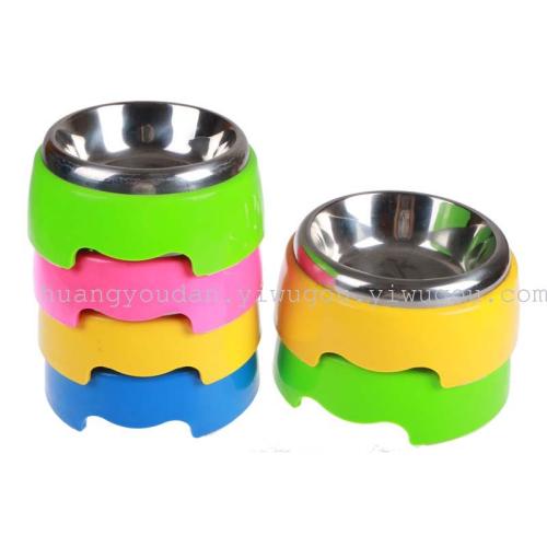 Dog Bowl Stainless Steel Dog Supplies Rice Bowl Pet Dog Food Basin Dogs and Cats Basin