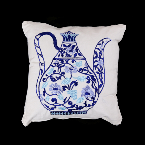 Stall Goods Pillow Cover Blue and White Porcelain Pillow Bed Cushion for Leaning on Back Seat Cushion without Pillow Core