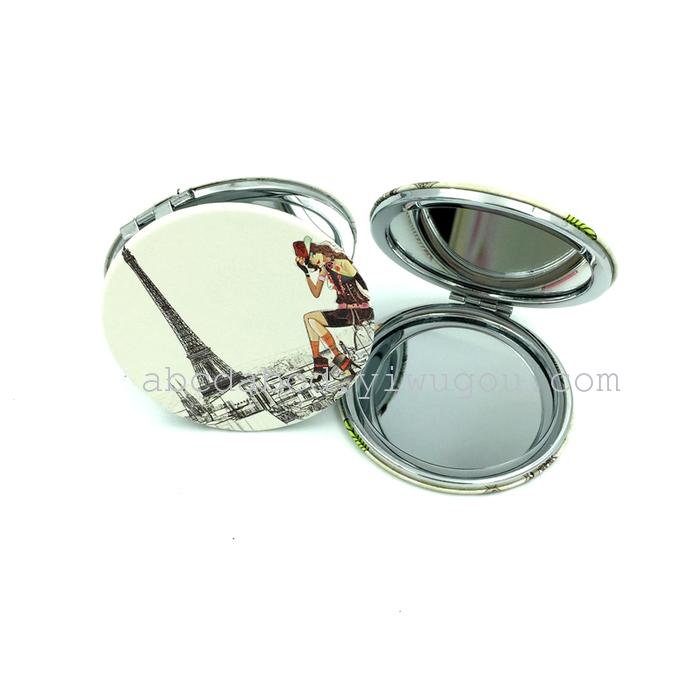 pu皮化妆镜子 折叠双面欧式镜子 随身携带化妆镜 礼品详情9