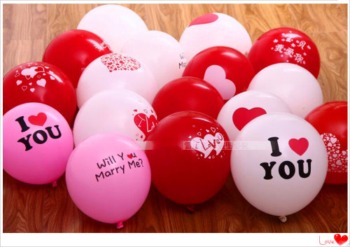 Balloon Wholesale Confession Balloon 2.8G 12 Inch Thick plus Size Printing I Love You round Balloon