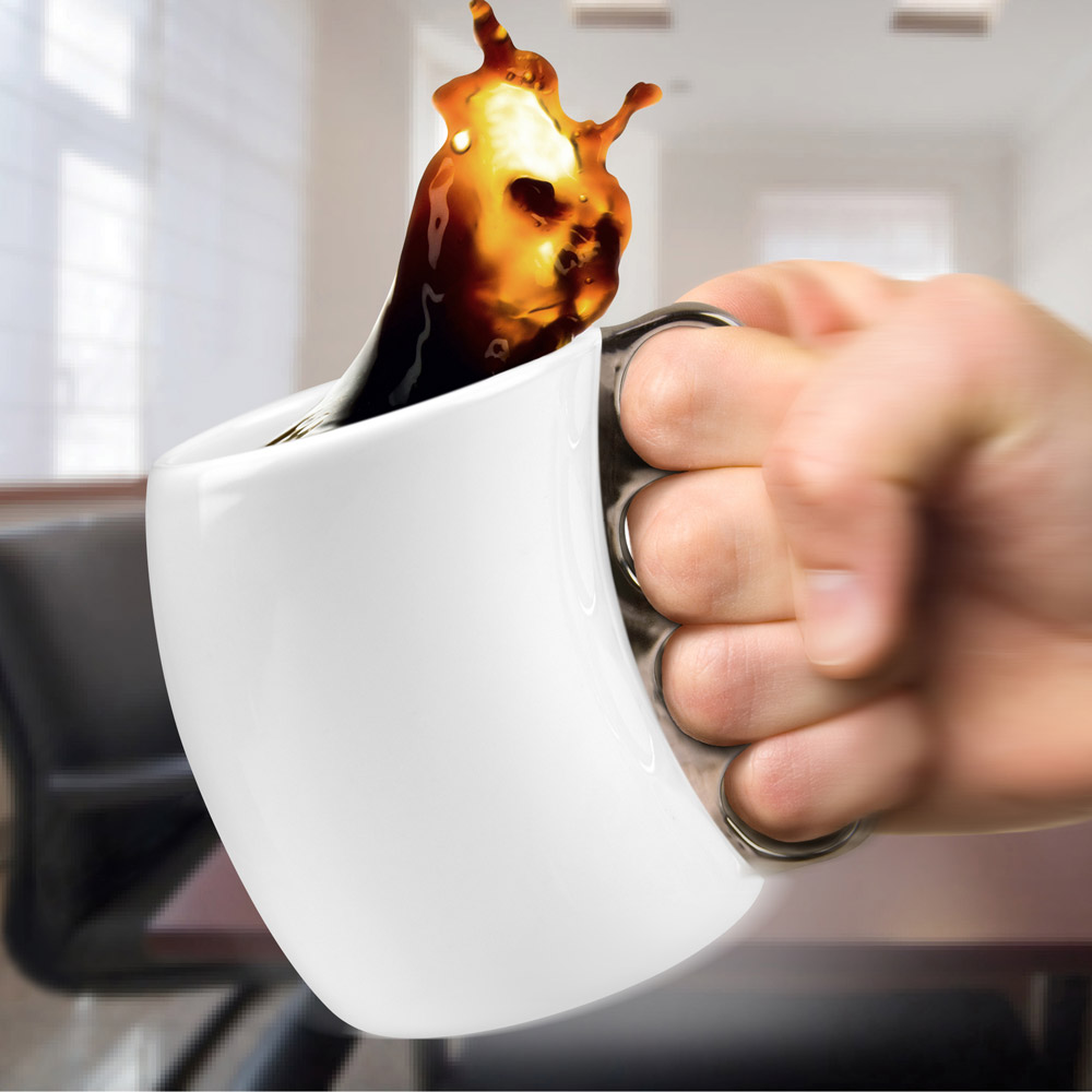 创意拳击杯 弯身拳击杯 重拳马克杯 拳头陶瓷杯