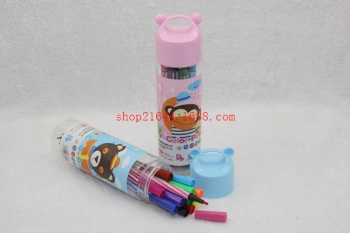 新品889-12色卡通创意水彩笔儿童绘画彩色水