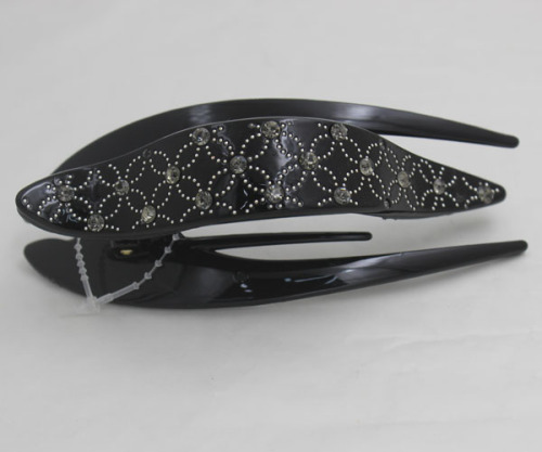 Japanese and Korean Style Duckbill Clip Black Acrylic Headwear Wholesale