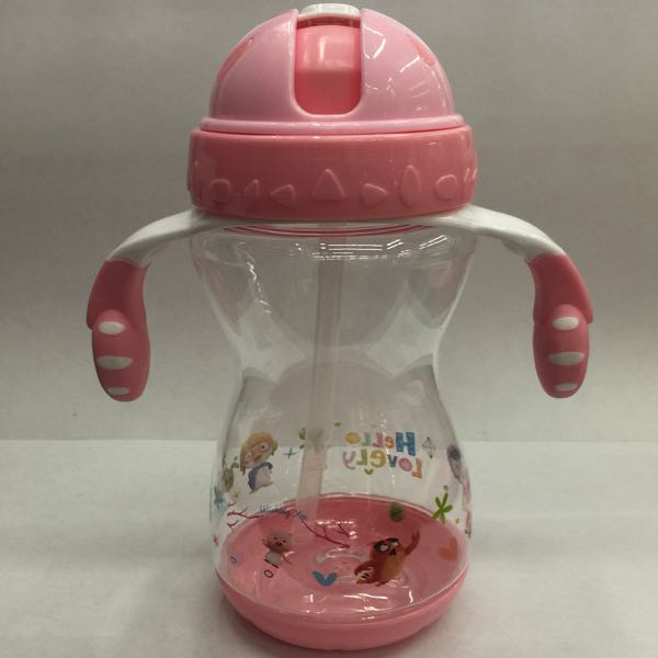 防漏宝宝吸管杯大容量幼儿带手柄喝水杯婴儿童