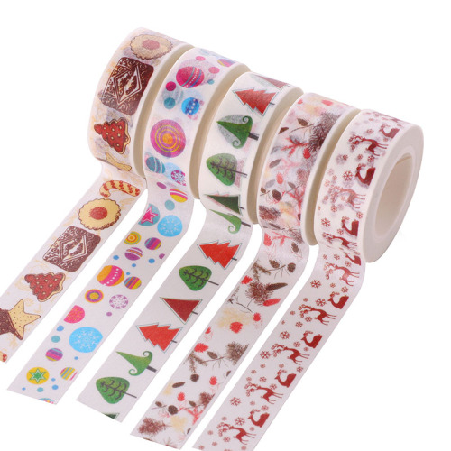 santa claus socks gift pattern paper tape hand account can tear diy decorative stickers