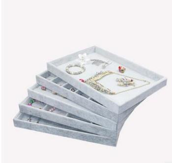 冰花绒饰品项链盒戒指收纳盒手镯吊坠展示道具