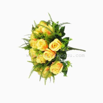 Artificial silk wedding decoration 24 head simulation edge holding flowers indoor and outdoor decoration flower bud