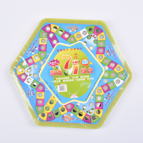 Multifunctional Checkers for Children Glass Checkers Aeroplane Chess Hoodle Checkers Seven in One Chinese Checkers Wholesale