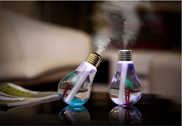 灯泡加湿器 简约清新usb迷你空气净化加湿器小