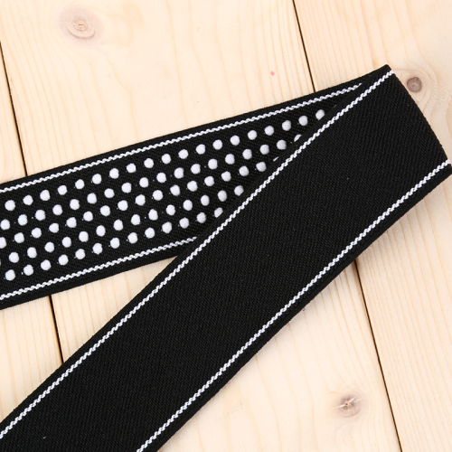 epoxy non-slip elastic band small dot pattern has woven elastic tape