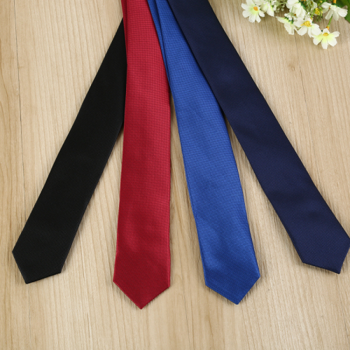 factory direct men‘s small mesh polyester narrow tie