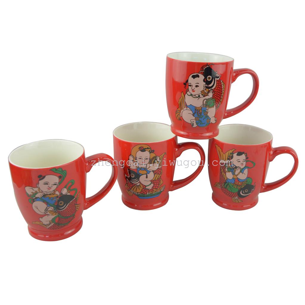 色釉卡通儿童杯