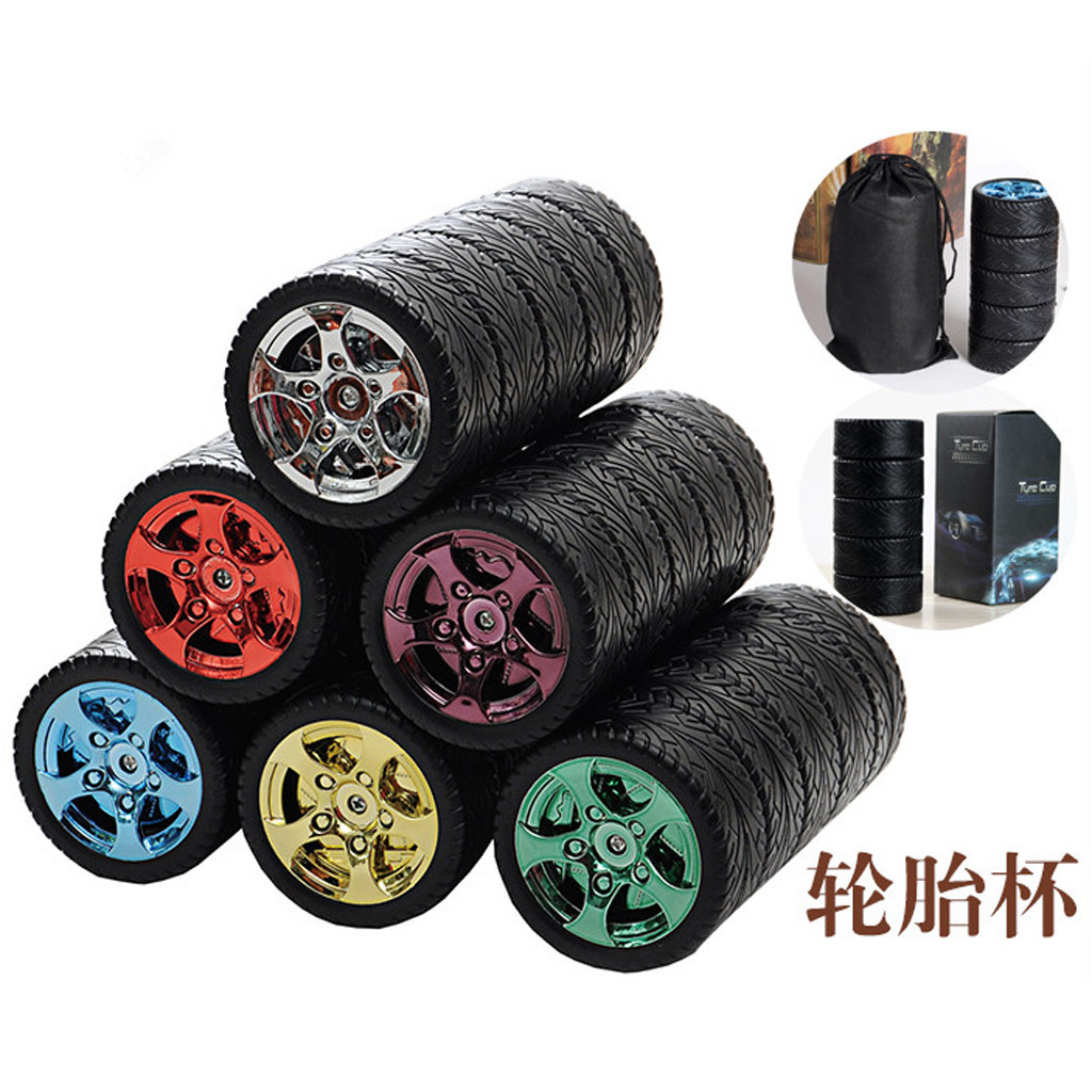 创意汽车轮胎杯 不锈钢汽车水杯 厂家直销可定制LOGO