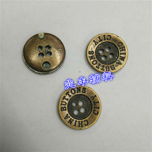 Wholesale Four-Eye English Button Plastic Button Bronze Button Accessories