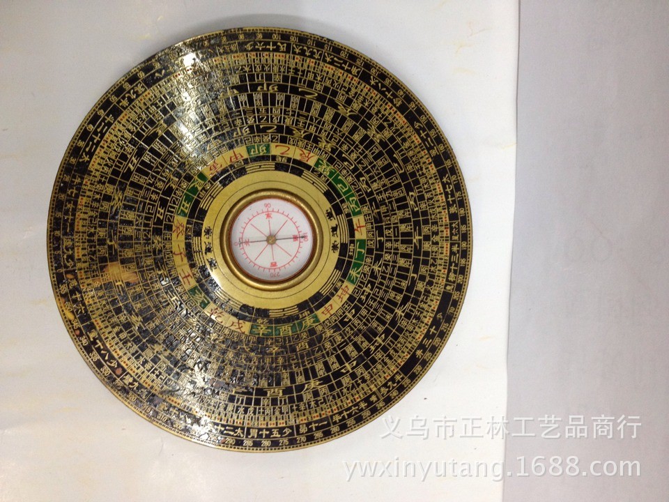 鑫玉堂 大圆仿古风水罗盘 罗经 罗经仪 指南针 风