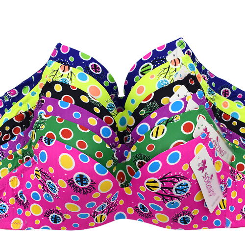 south american printed bra new floral small cup bra student girl bra