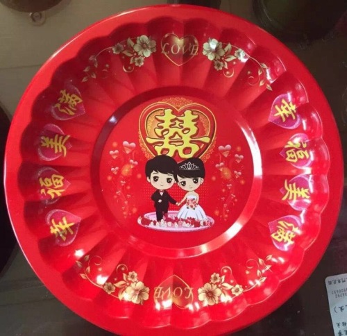 festive supplies， festive plate， iron basin