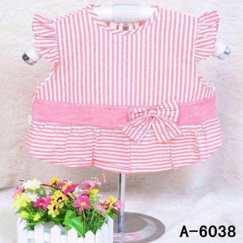 Children‘s Apron Vertical Stripe Bow Baby Bib Multi-Color Optional Sample Can Be Customized Printed Logo