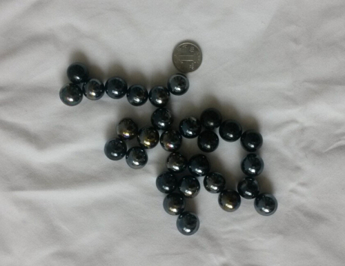 50 PCs 14mm Black Marbles Marbles Machine Glass Balls 1.4cm Porcelain Black Marbles