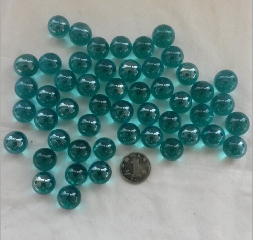 50 PCs 14mm Light Blue Glass Beads 13mm Sky Blue 1.4cm Glass Marbles