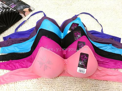 Factory Direct Sales Foreign Trade in Stock Wireless Rhinestone Bra